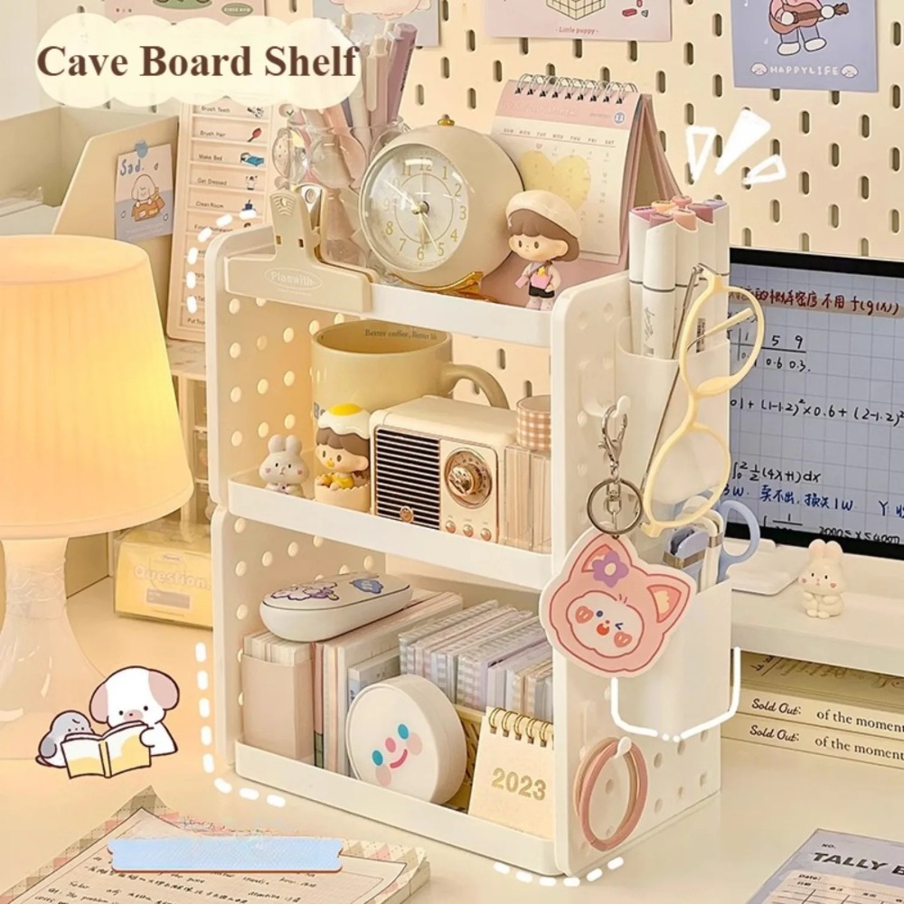 Tech Accessories For Office Desk - 3 Katlı Masa Düzenleyici, Pegboard'lu Ofis