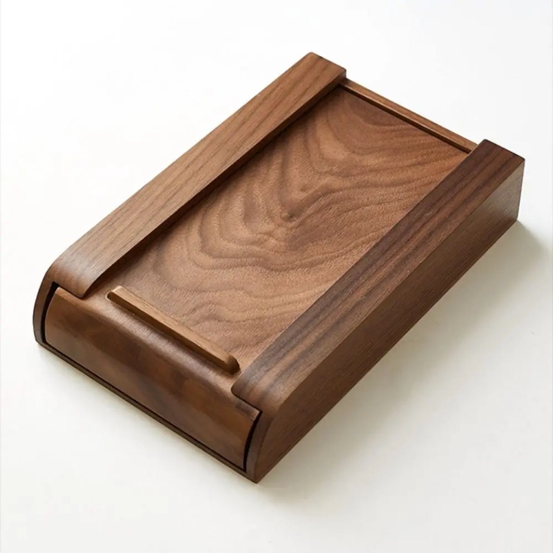 Tech Accessories For Office Desk - Ceviz Ahşap Masa Altı Çekmece Düzenleyici