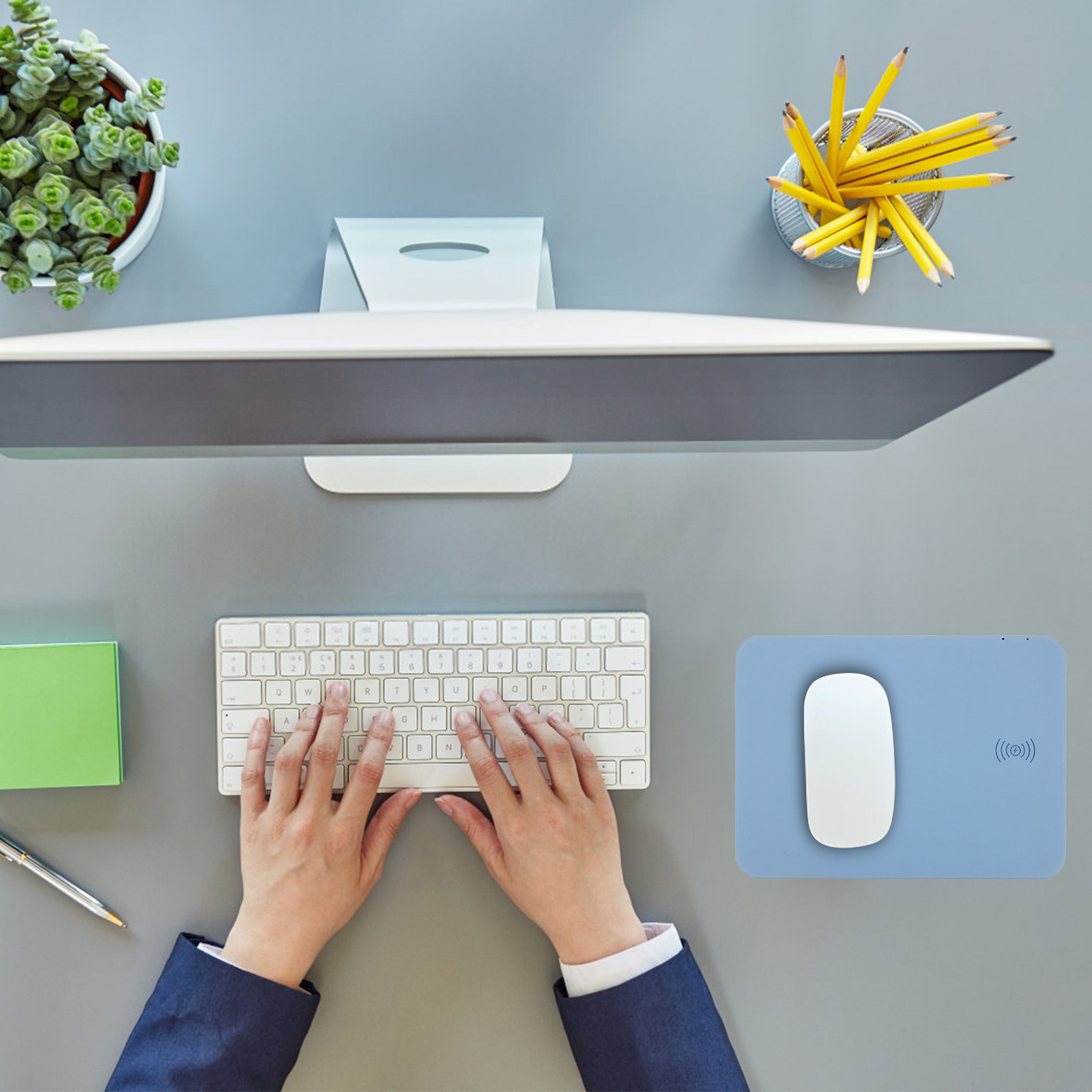 Mouse Charging Pad - Kablosuz Şarjlı Mouse Pad 15W Hızlı