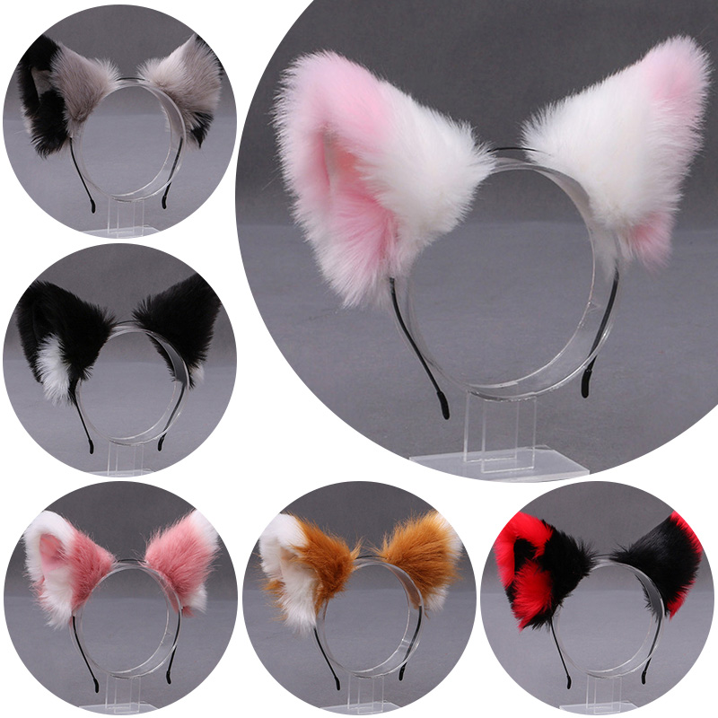 Tech Accessories For Women - Kabarık Tilki Kedi Kulak Peluş Kafa