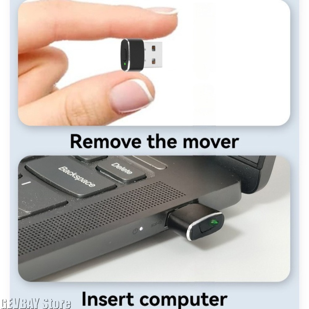 Tech Accessories Pc - Mini USB Fare Hareketlendirici, Algılanamayan Fare