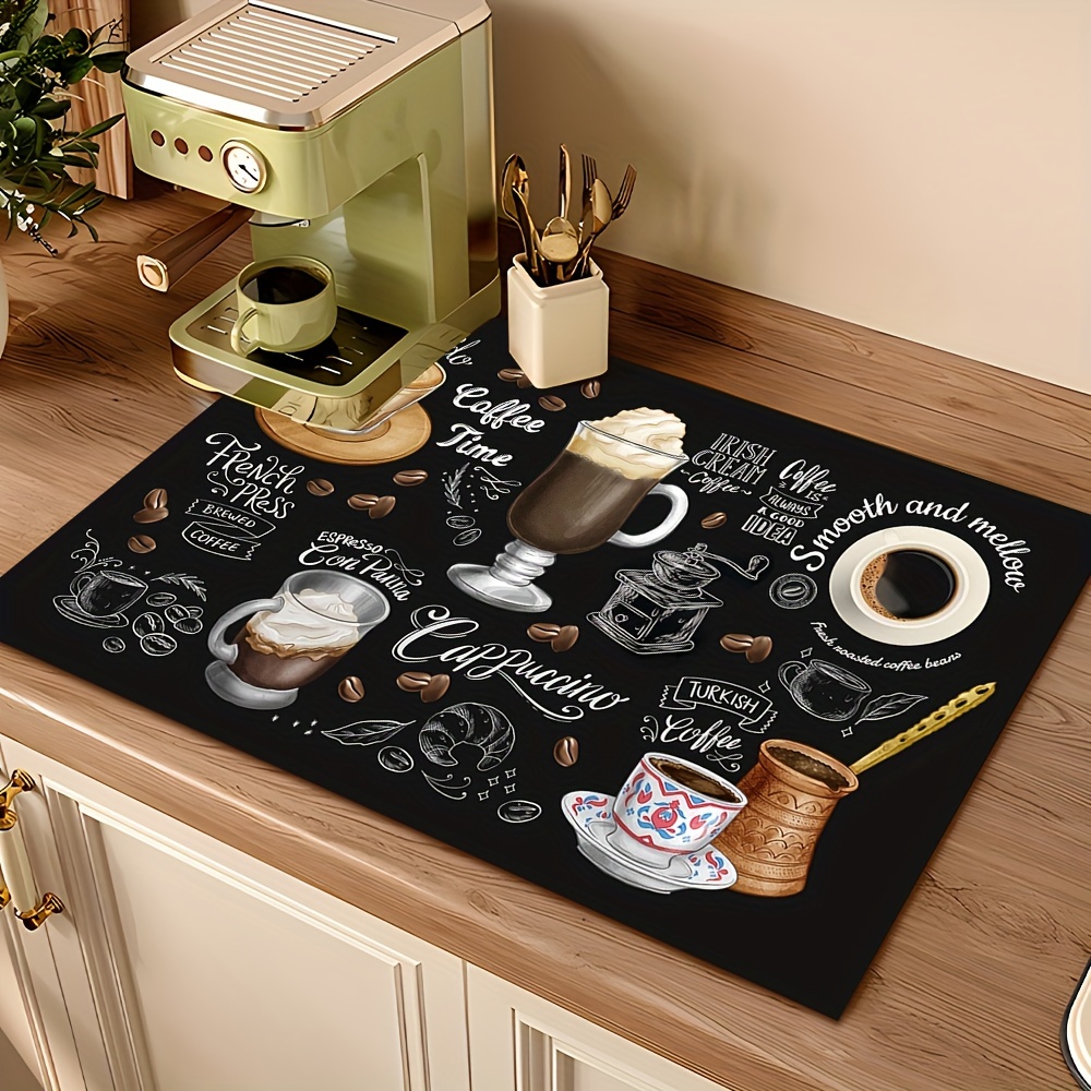 Tech Table Accessories - VIKAMA Vintage Kahve Makinesi Matı Emici,