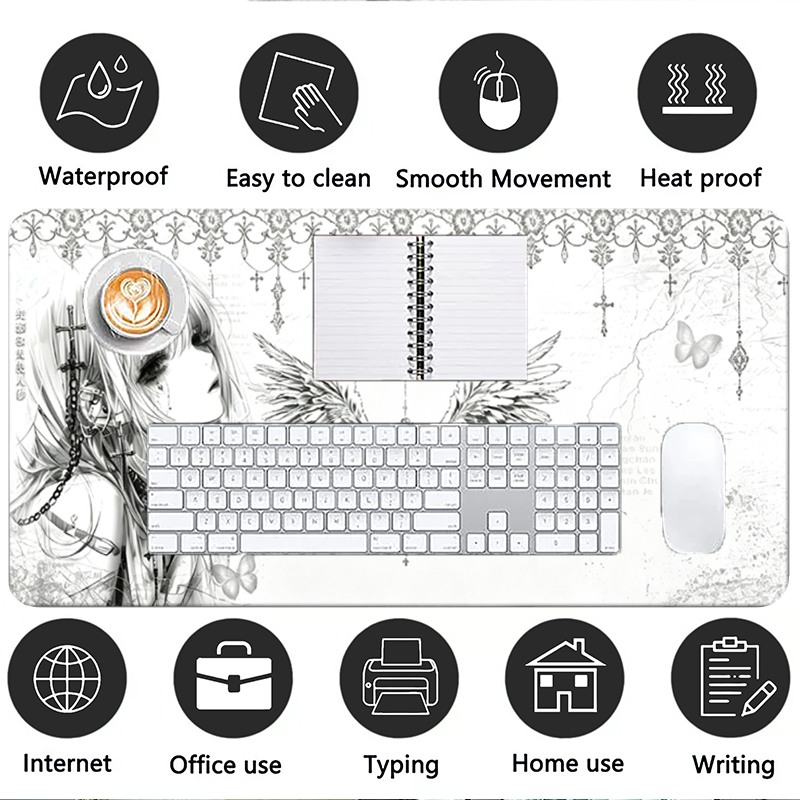 Deri Mousepad Siyah Beyaz Anim - Tech Accessories For Office Desk incelemesi ve fiyatı